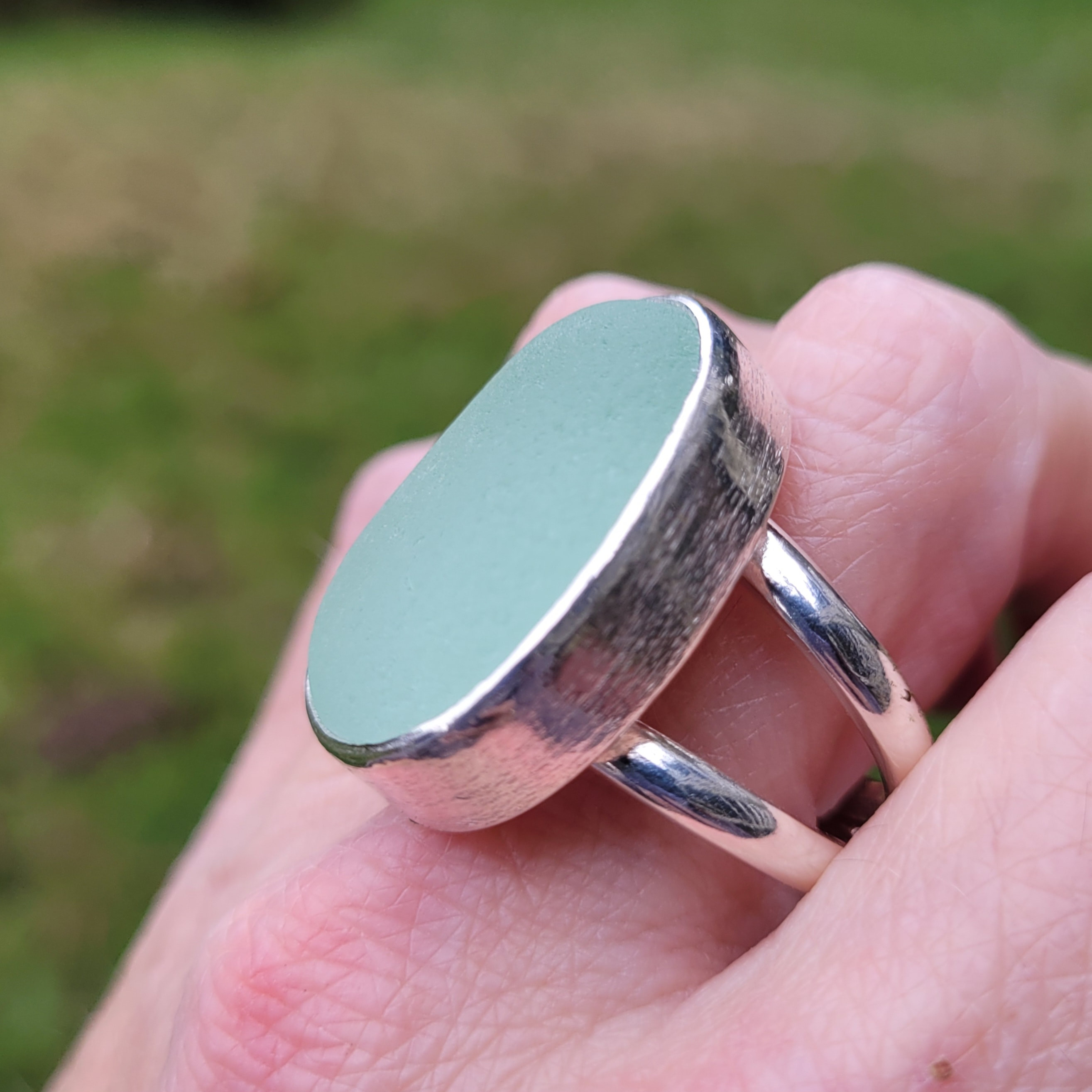 Infinity Glass Ring - White – TistiK